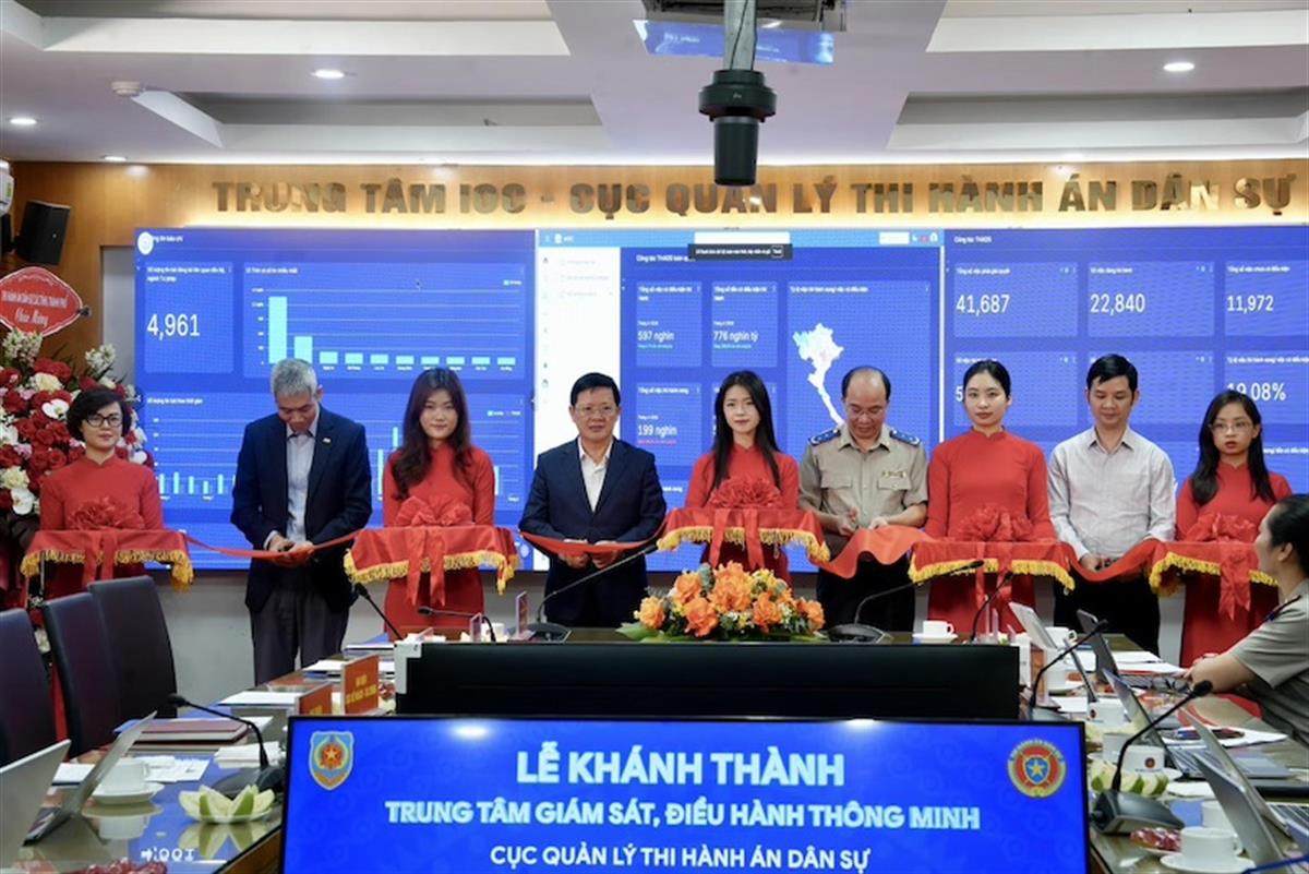 Khánh thành Trung tâm giám sát, điều hành thông minh Cục Quản lý Thi hành án dân sự
